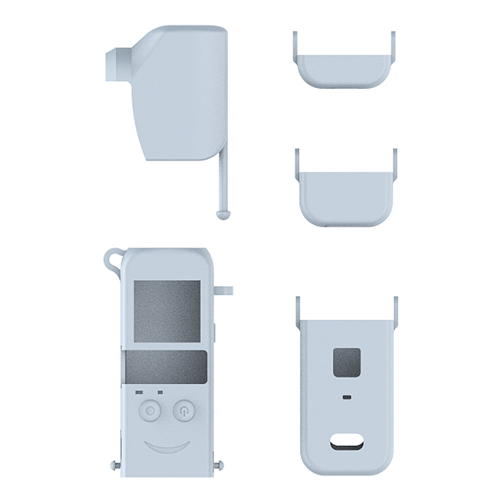 STARTRC 5-in-1 Gimbal Base Handle Anti-drop Silicone Case for DJI Pocket 2 - Blue