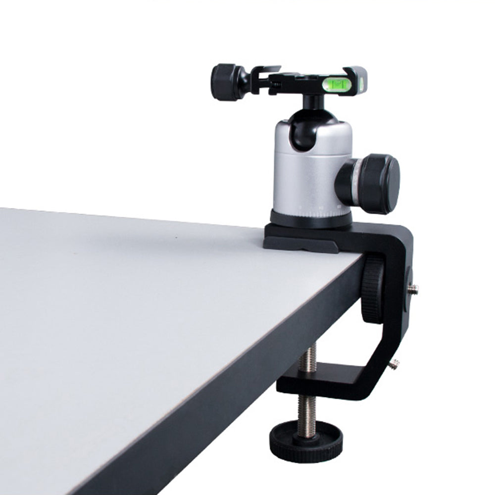 C Clamp with 1/4" Screw Adjustable Camera Mount Bracket for Photo Studio Photography DSLR Video Light, Size: S