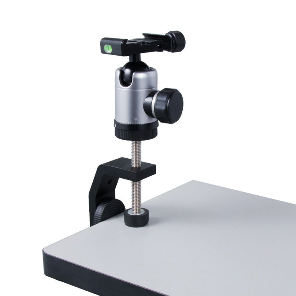 C Clamp with 1/4" Screw Adjustable Camera Mount Bracket for Photo Studio Photography DSLR Video Light, Size: S