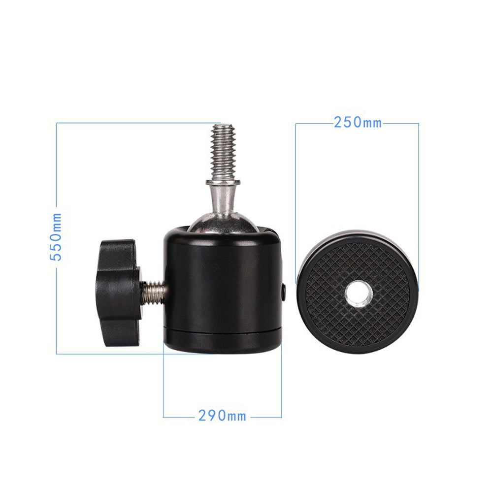 Photography Light Bracket Mini Ball Head 1/4-3/8" Screw Mount for Camera Tripod