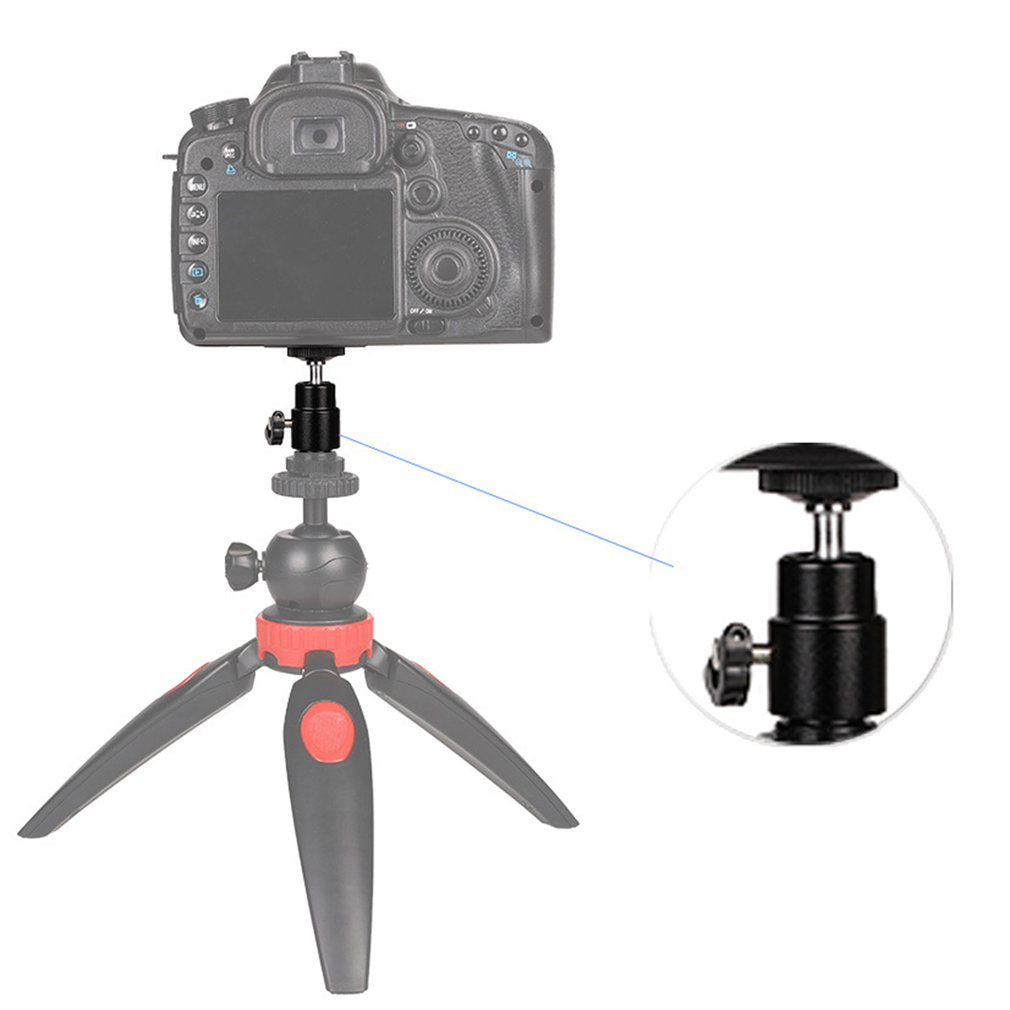 Screw Mini Hot Shoe Ball Head Flash Bracket Holder Mount for Camera Tripod