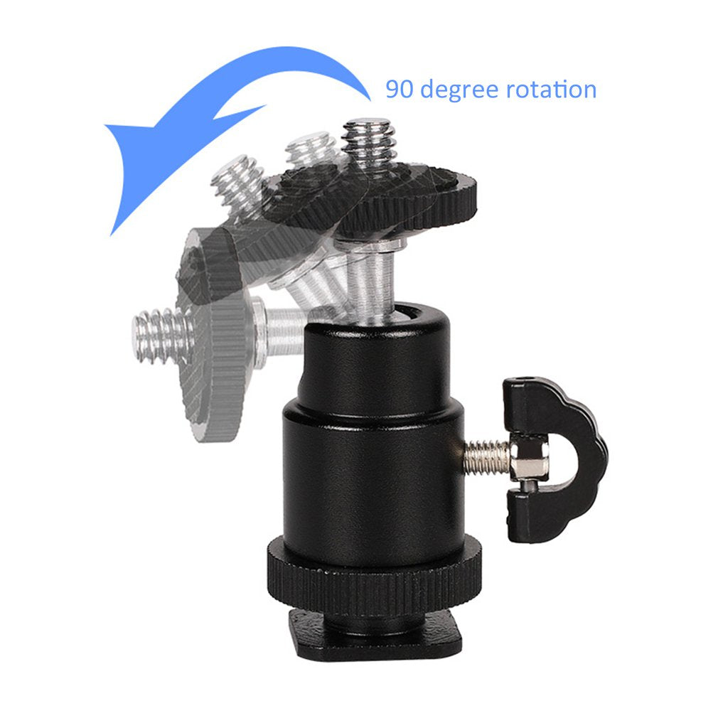 Screw Mini Hot Shoe Ball Head Flash Bracket Holder Mount for Camera Tripod