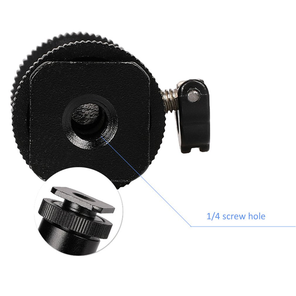 Screw Mini Hot Shoe Ball Head Flash Bracket Holder Mount for Camera Tripod