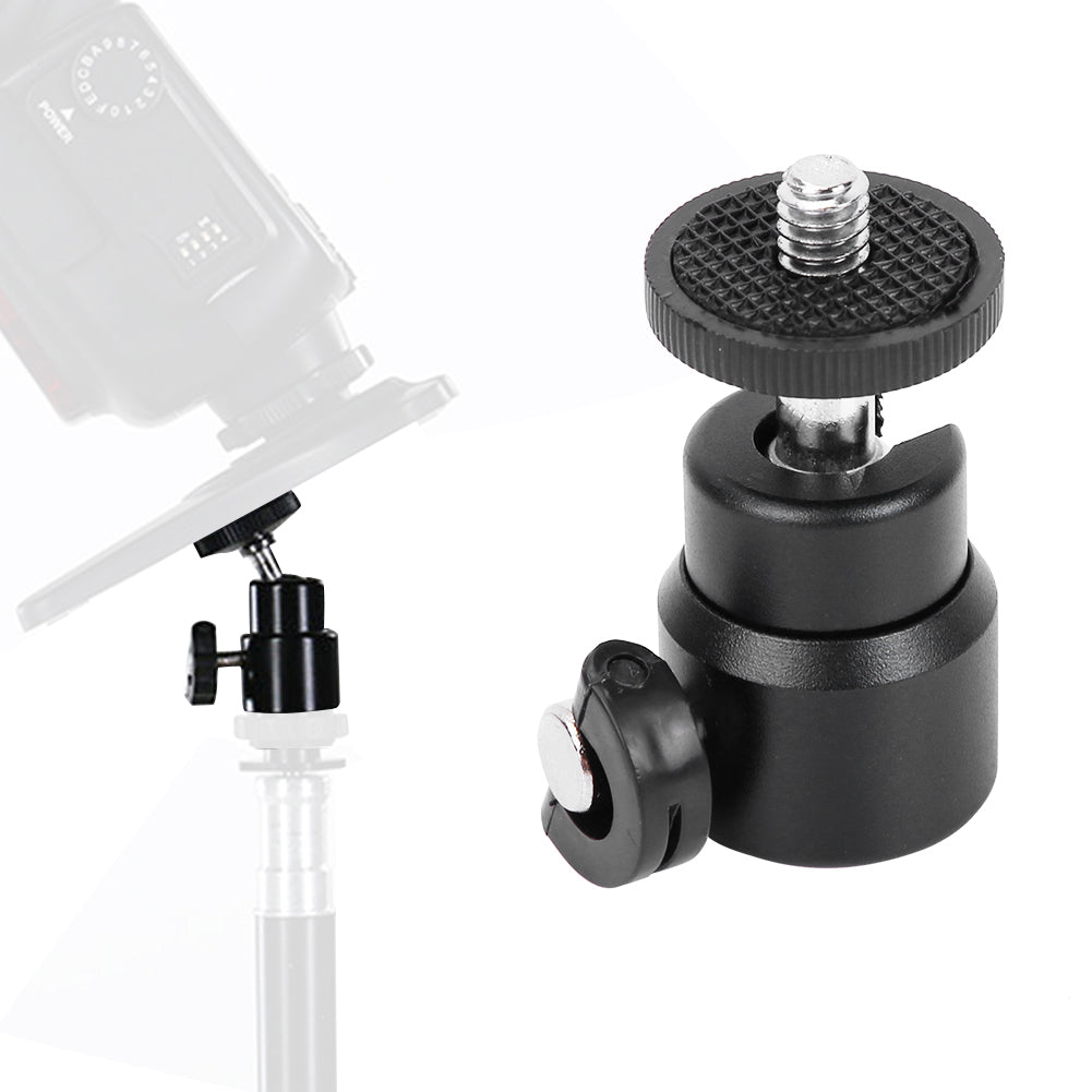 360 Degree Rotating 1/4inch Mini Ball Head Bracket for Tripod Monopod Sports Camera