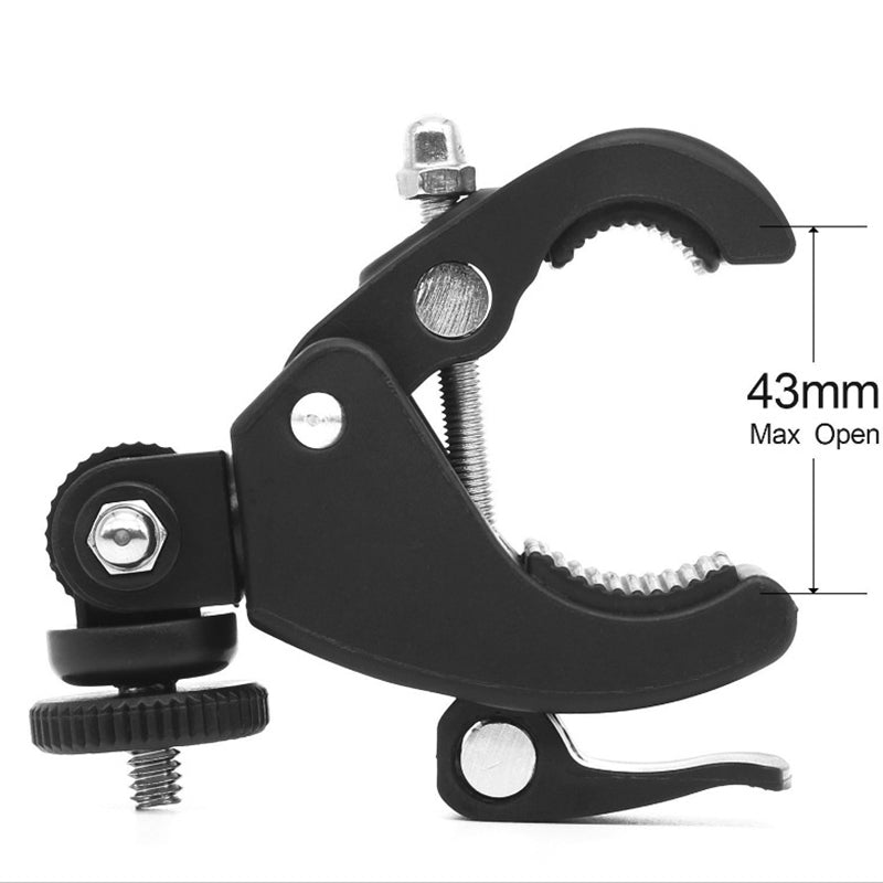 DV DSLR Bicycle Handlebar Mount 1/4 Screw Clamp Bracket Sports Camera Tripod Adapter