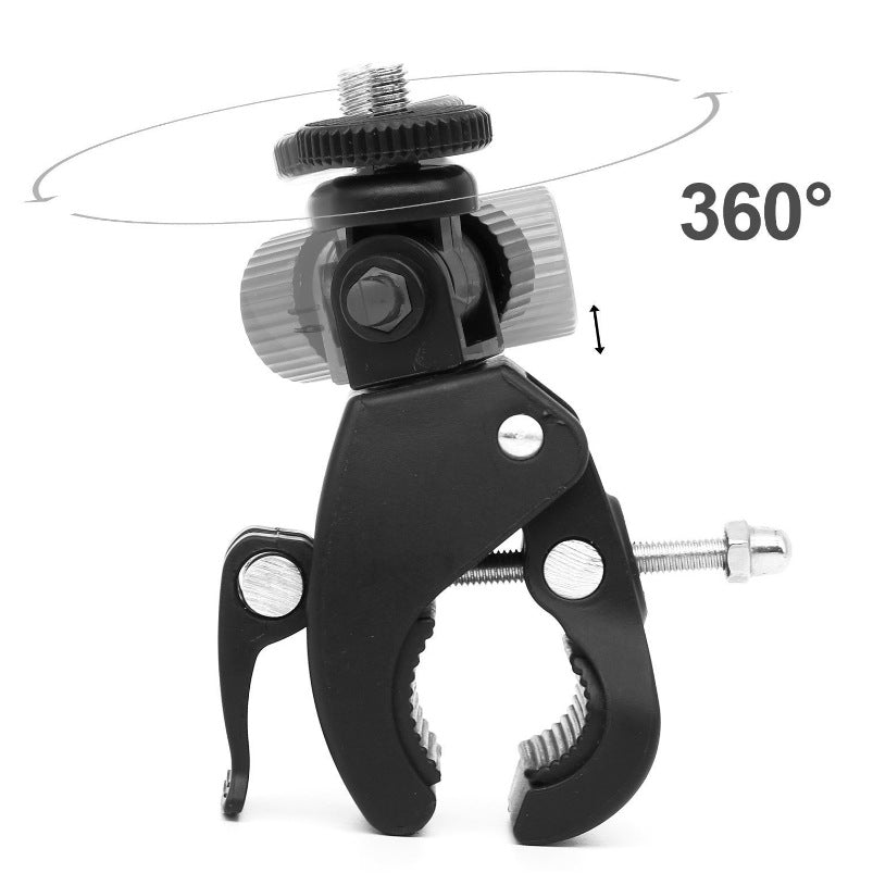 DV DSLR Bicycle Handlebar Mount 1/4 Screw Clamp Bracket Sports Camera Tripod Adapter