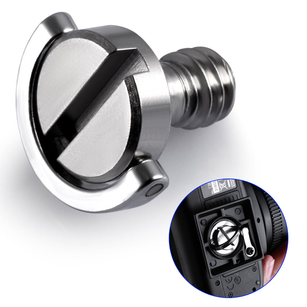 1/4 inch Camera Screw D-Ring Adapter for Tripod Monopod Quick Release Plate Camera Screw