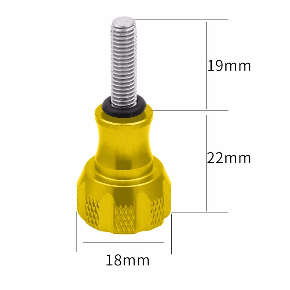 3pcs Aluminum Alloy Long Short Thumb Knob Screws Nut for GoPro Hero Black 8 7 6 5 4 SJcam EKEN YI 4K - Yellow
