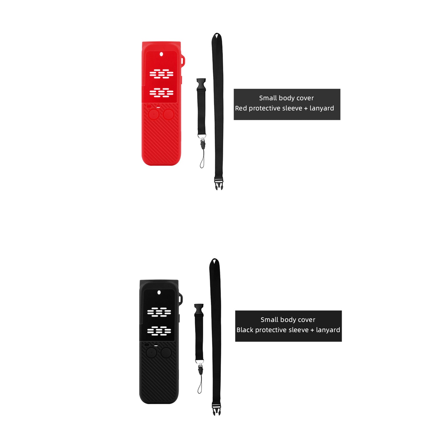 Silicone Case Body Protection Cover Pocket with Hand Strap for OSMO Pocket 2 - Black