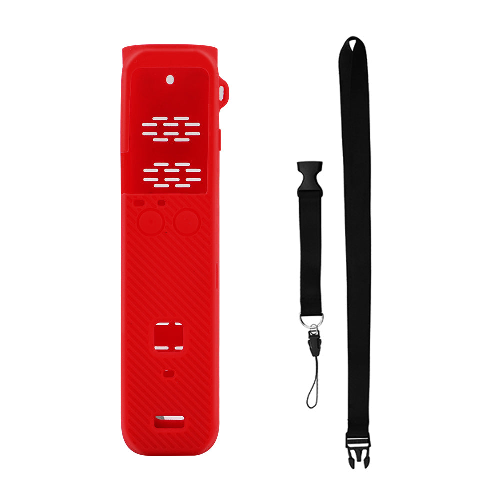 Body Protection Silicone Cover Case with Hand Strap for OSMO Pocket 2 - Red