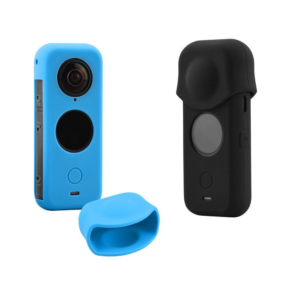 Silicone Sports Camera Lens Protective Cover for Insta360 One X2 - Blue