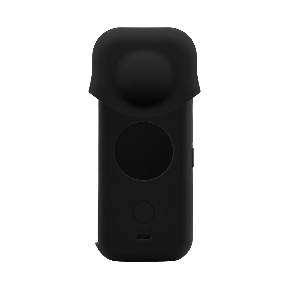 Silicone Sports Camera Lens Protective Cover for Insta360 One X2 - Black
