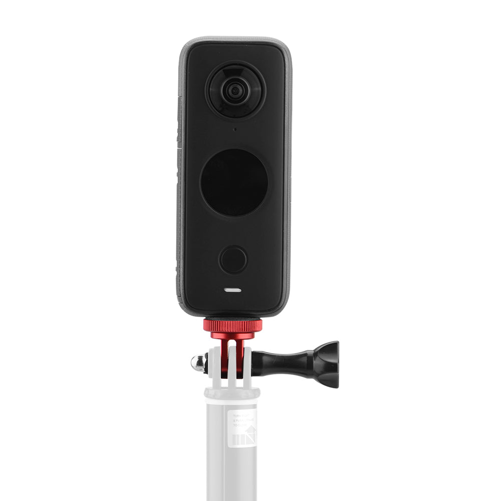Uniqkart for Insta360 ONE X2/X Panoramic Camera Adapter Conversion Head + Long Screw - Red