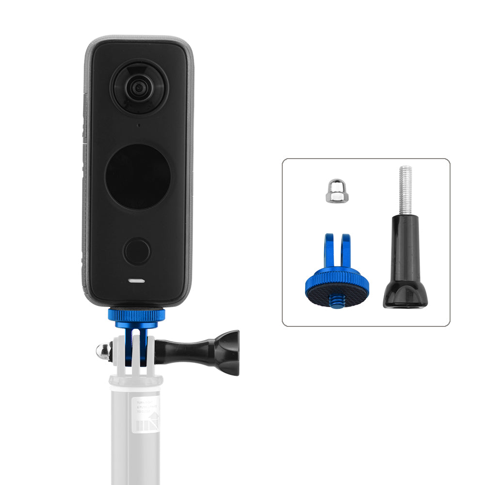 Uniqkart for Insta360 ONE X2/X Panoramic Camera Adapter Conversion Head + Long Screw - Blue