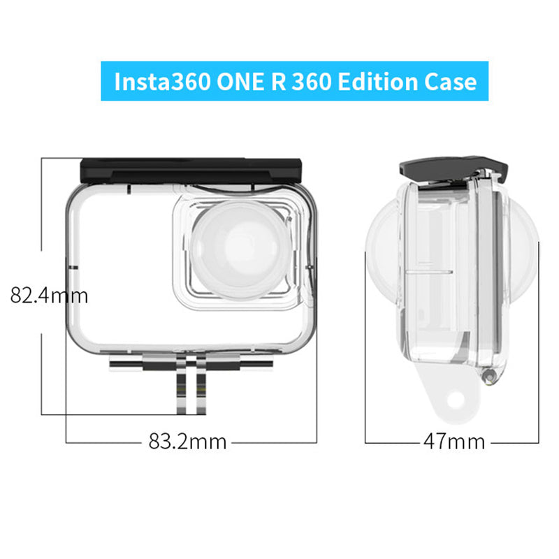 Waterproof Case Housing for Insta360 ONE R 360 Panorama Edition Underwater Diving Protective Cover