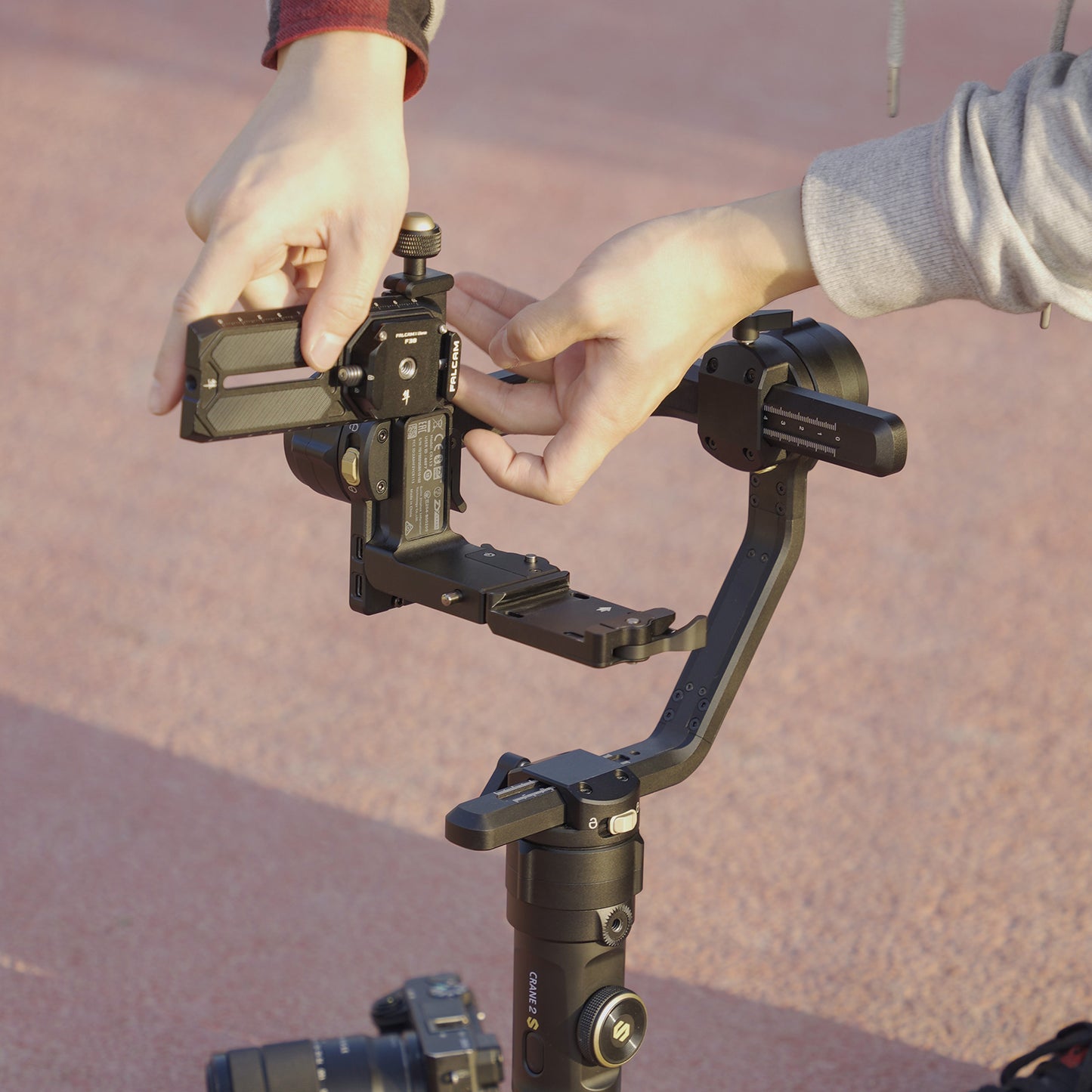 FALCAM 2400 F38 Universal Arca Swiss Quick Release Plate Mount for Zhiyun Weebill-s/Crane 2S