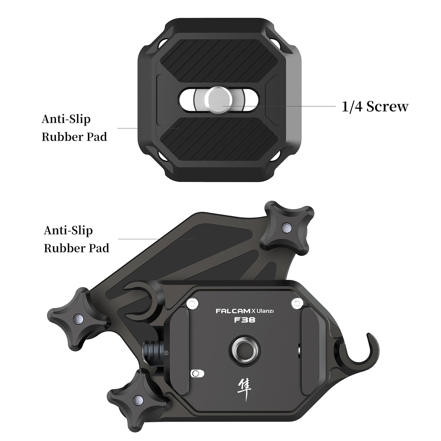 FALCAM 2271 F38 Quick Release System for DSLR Camera Stabilizer Tripod Slider Universal Arca Swiss Mount Adapter Backpack Mount