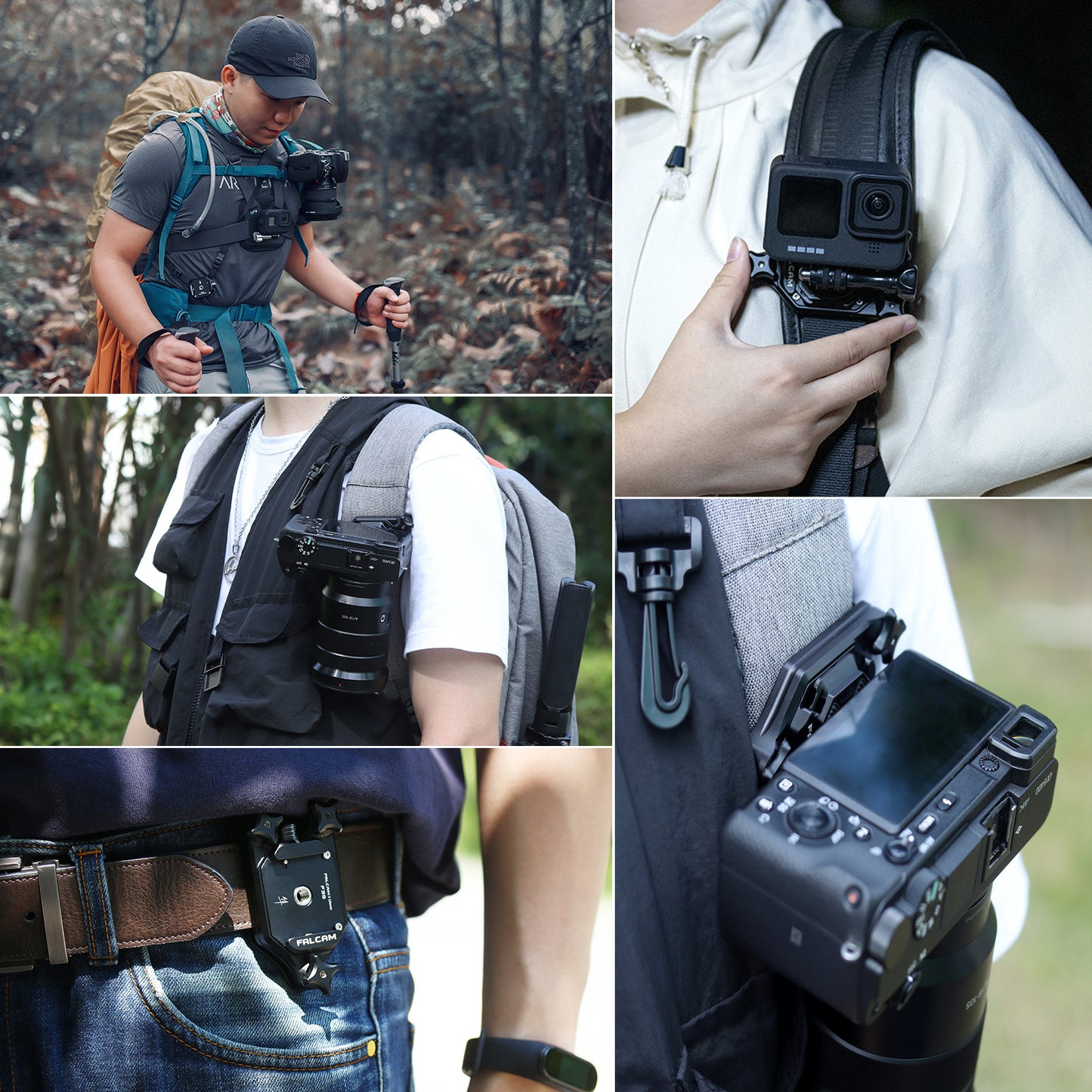 FALCAM 2271 F38 Quick Release System for DSLR Camera Stabilizer Tripod Slider Universal Arca Swiss Mount Adapter Backpack Mount