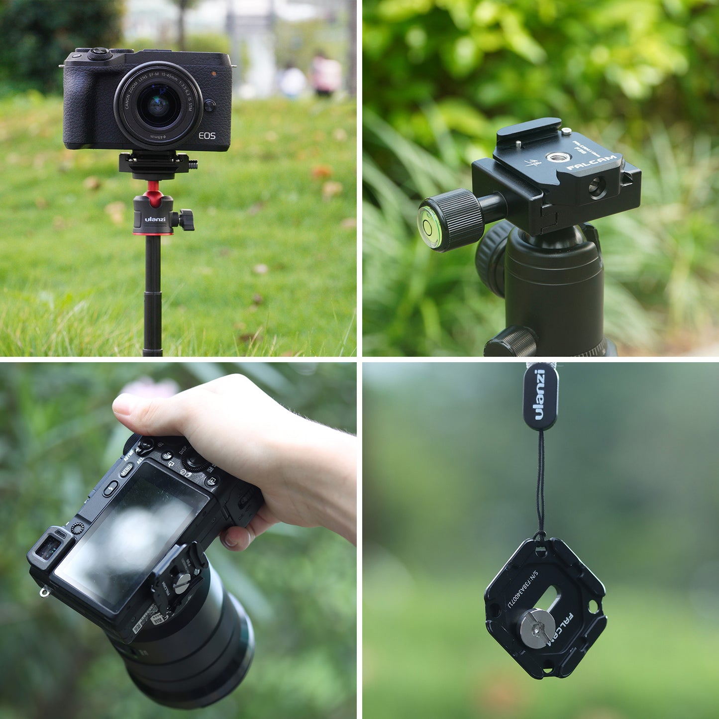 FALCAM 2268 F38 1/4 & 3/8 Quick Release Base Mount + Top Cap Quick Switch Kit for Arca Swiss Plate Tripod Mount