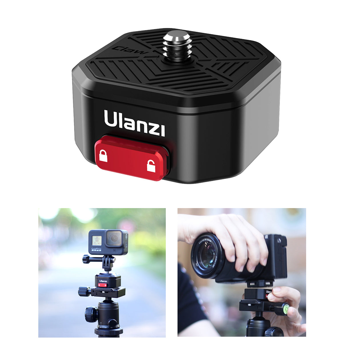 Uniqkart 1905 Claw Camera Tripod Mount Quick Release Plate for DSLR MILC Stabilizer