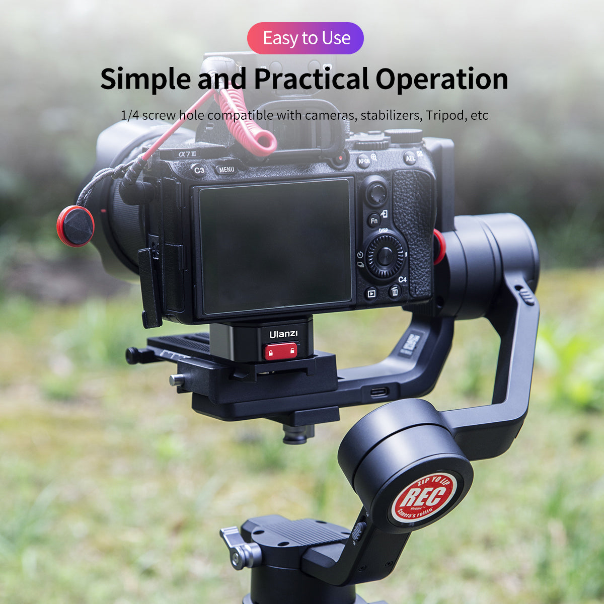 Uniqkart 1905 Claw Camera Tripod Mount Quick Release Plate for DSLR MILC Stabilizer