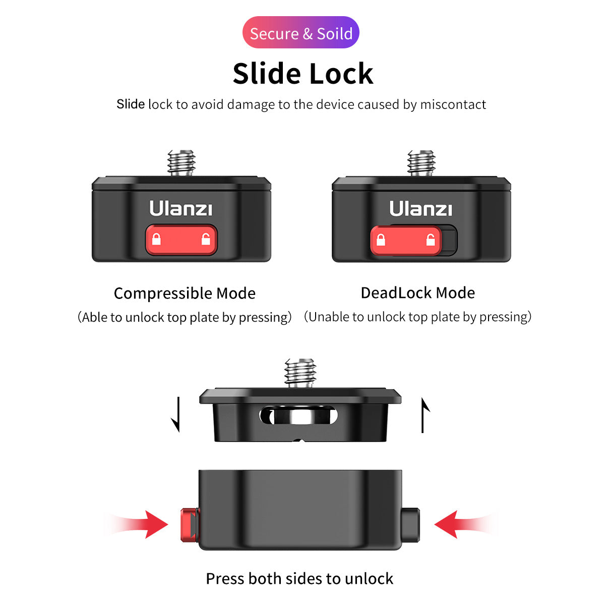 Uniqkart 1905 Claw Camera Tripod Mount Quick Release Plate for DSLR MILC Stabilizer