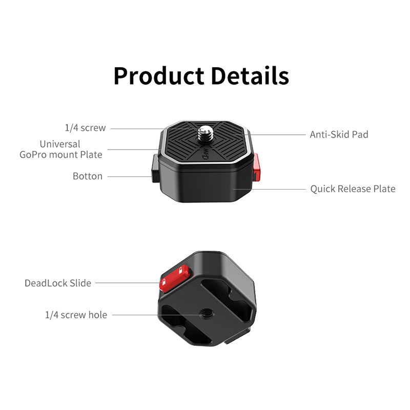 Uniqkart 1905 Claw Camera Tripod Mount Quick Release Plate for DSLR MILC Stabilizer