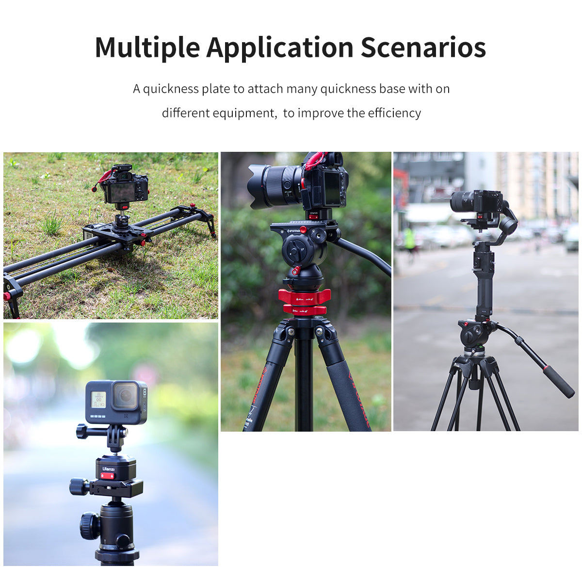 Uniqkart 1905 Claw Camera Tripod Mount Quick Release Plate for DSLR MILC Stabilizer