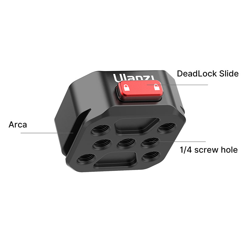 Uniqkart 2341 Claw Aluminum Alloy Quick Release Plate Base Mount for Arca Tripod Stabilizer