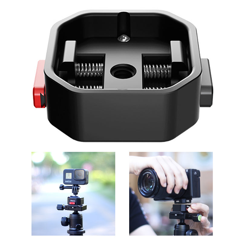 Uniqkart 2108 Claw Deadlock Slide Quick Release Plate Base Mount for DSLR MILC Stabilizer