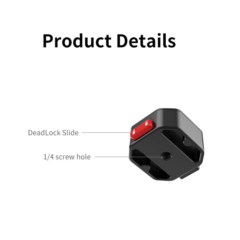 Uniqkart 2108 Claw Deadlock Slide Quick Release Plate Base Mount for DSLR MILC Stabilizer