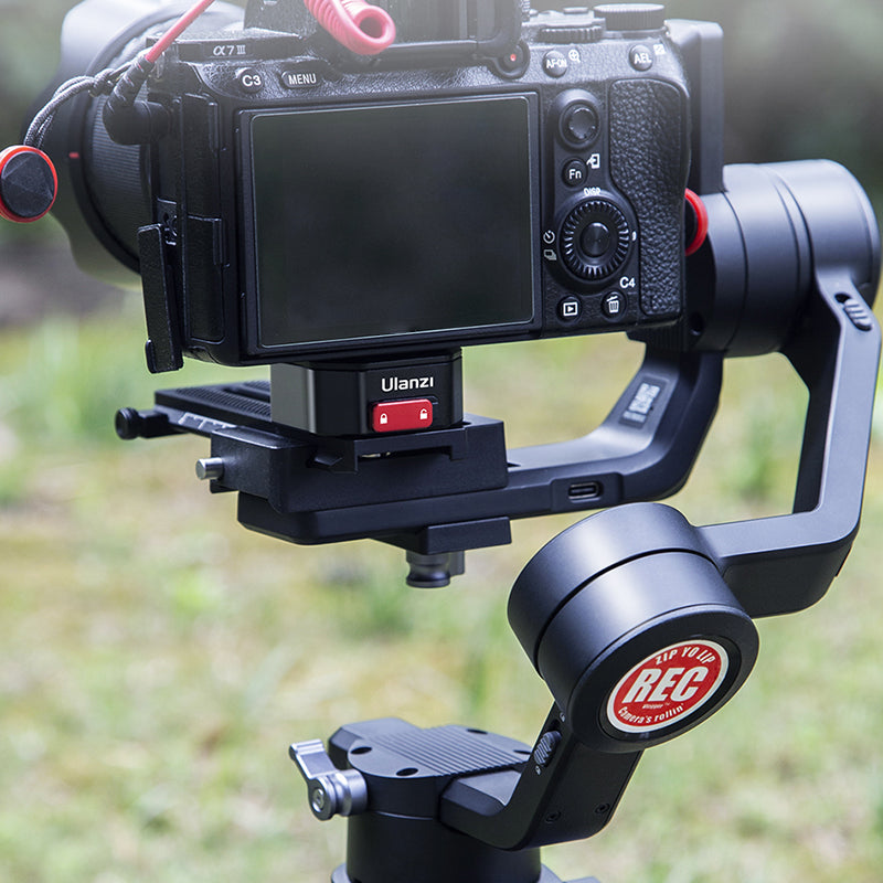 Uniqkart 2108 Claw Deadlock Slide Quick Release Plate Base Mount for DSLR MILC Stabilizer