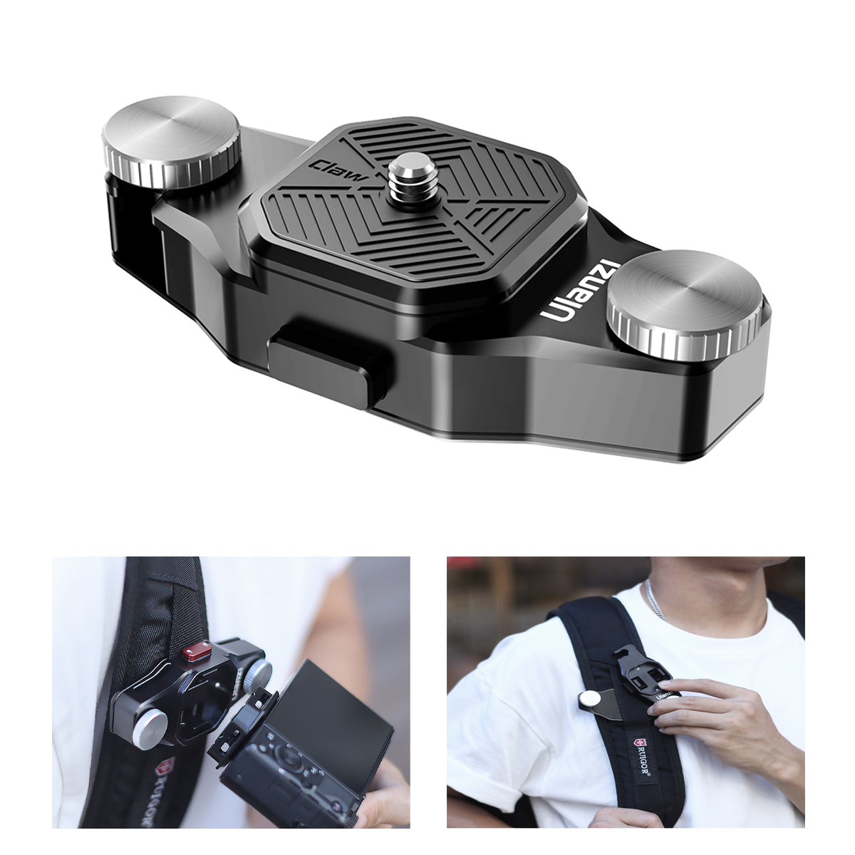Uniqkart Claw 1965 Quick Release Plate Backpack Strap Belt DSLR Action Camera Mount Plate