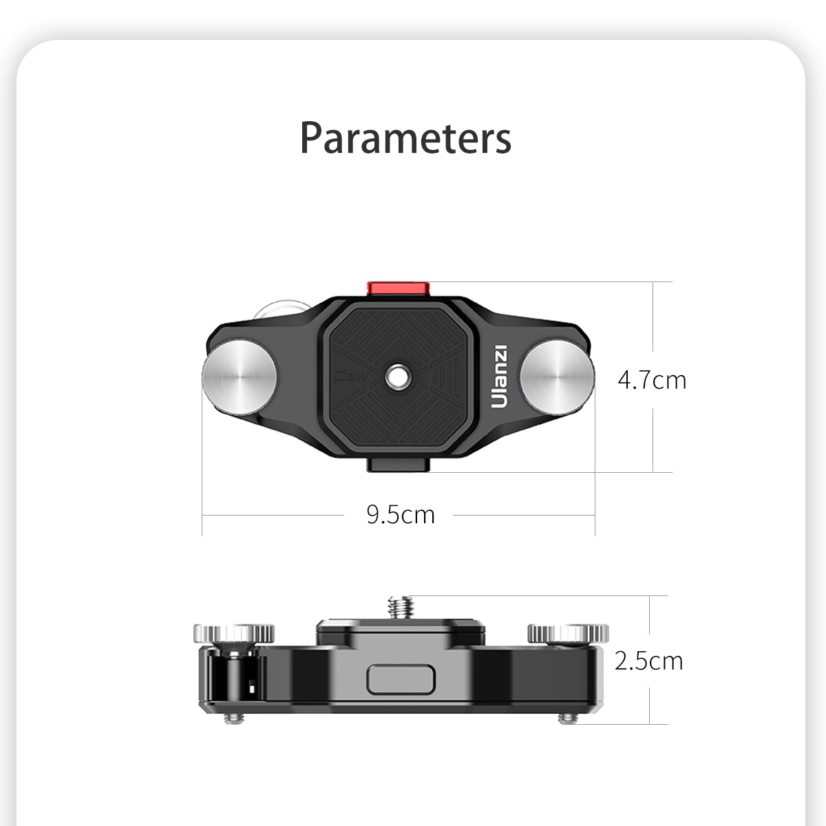 Uniqkart Claw 1965 Quick Release Plate Backpack Strap Belt DSLR Action Camera Mount Plate