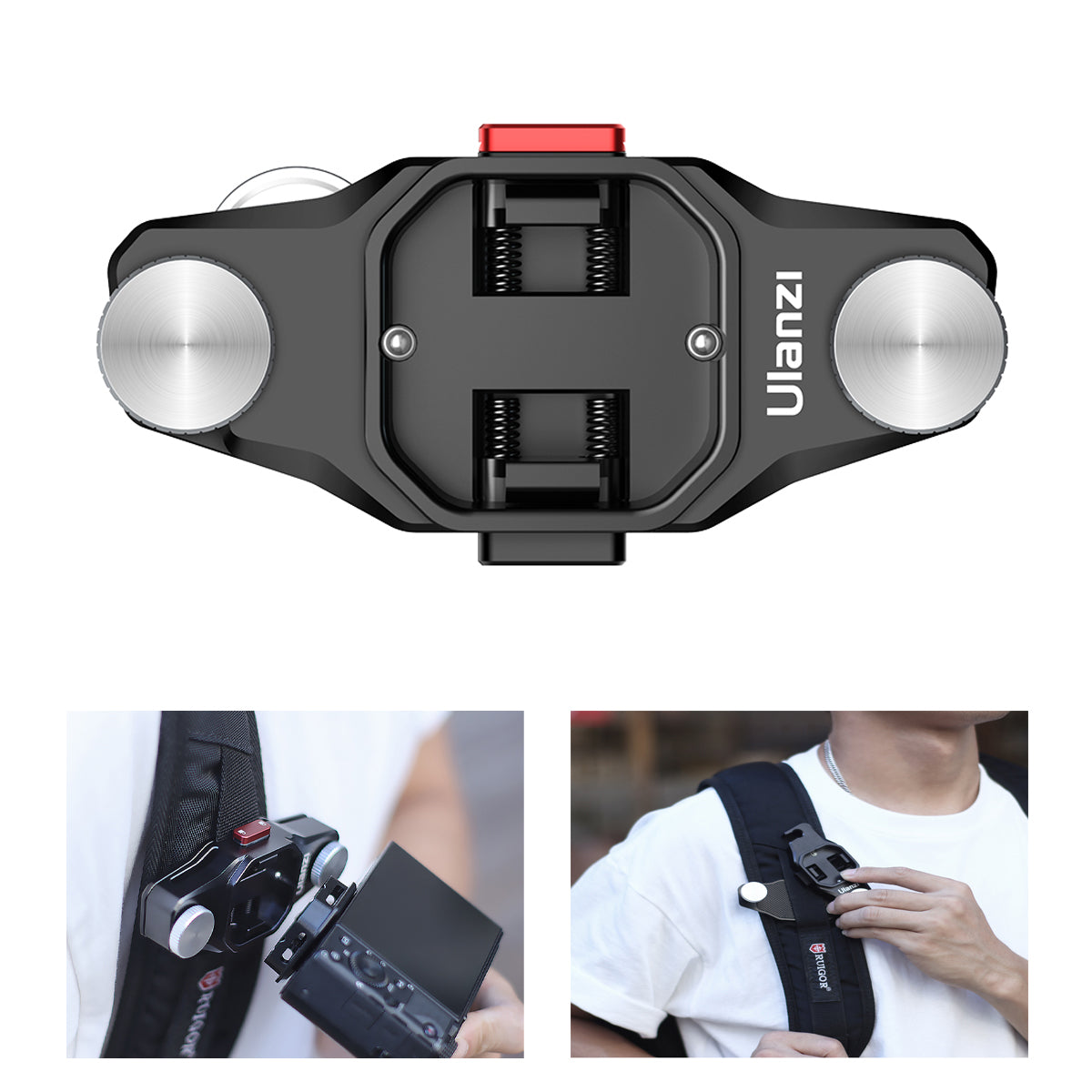 Uniqkart 2105 Claw Quick Release Plate Base Mount Quick Install System DSLR Action Camera Shoulder Strap Belt Clamp