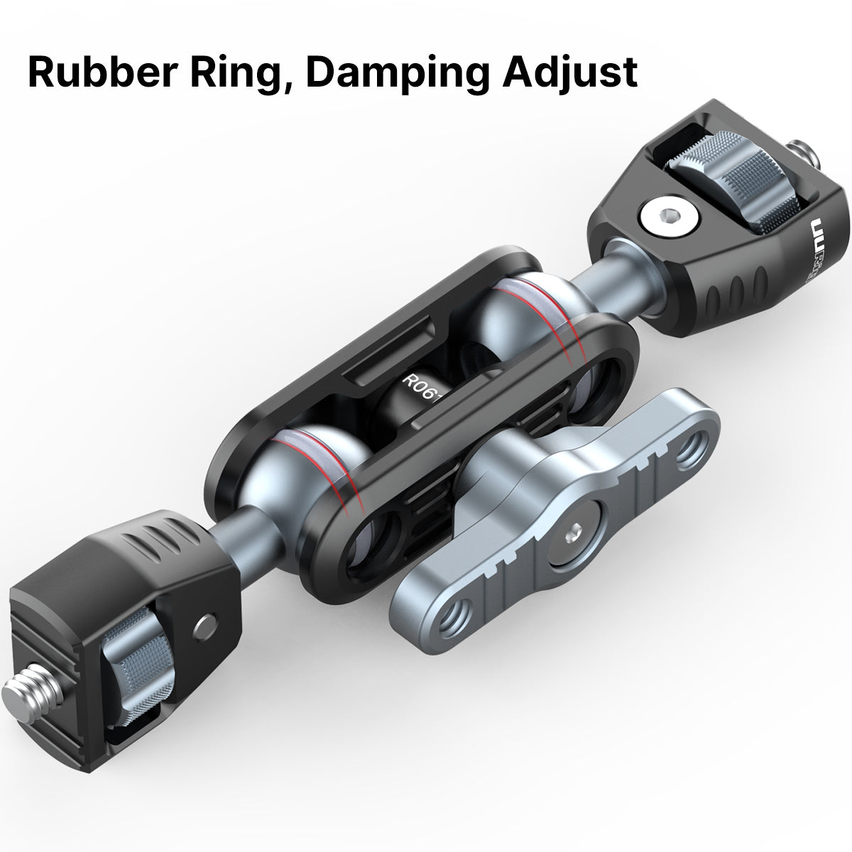 UURig R061 Magic Arm with Dual 1/4" Screw Tripod Mount Monitor Stand Fill Light Microphone Bracket Ballhead Gimbal Accessories