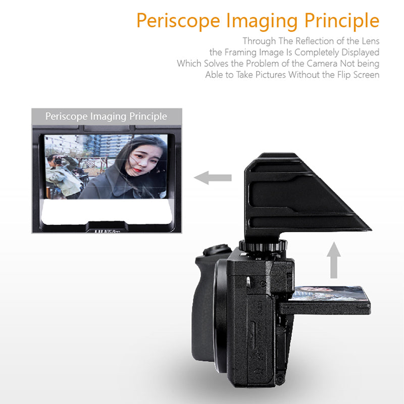 Uniqkart R031 Camera Vlog Selfie Flip Screen Bracket for Mirrorless Periscope Solution A6300 A6000 Sony A73 A7 A6500 A72