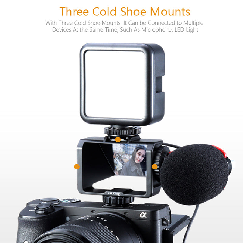 Uniqkart R031 Camera Vlog Selfie Flip Screen Bracket for Mirrorless Periscope Solution A6300 A6000 Sony A73 A7 A6500 A72