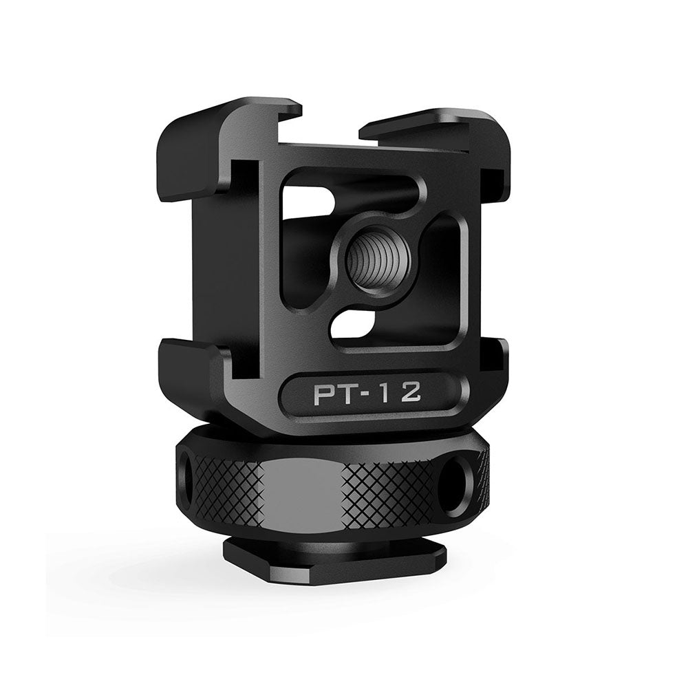 ULANZI PT-12 DSLR Camera Cold Shoe Mount Adapter Monitor Mount with Three Cold Shoe for LED Light Microphone