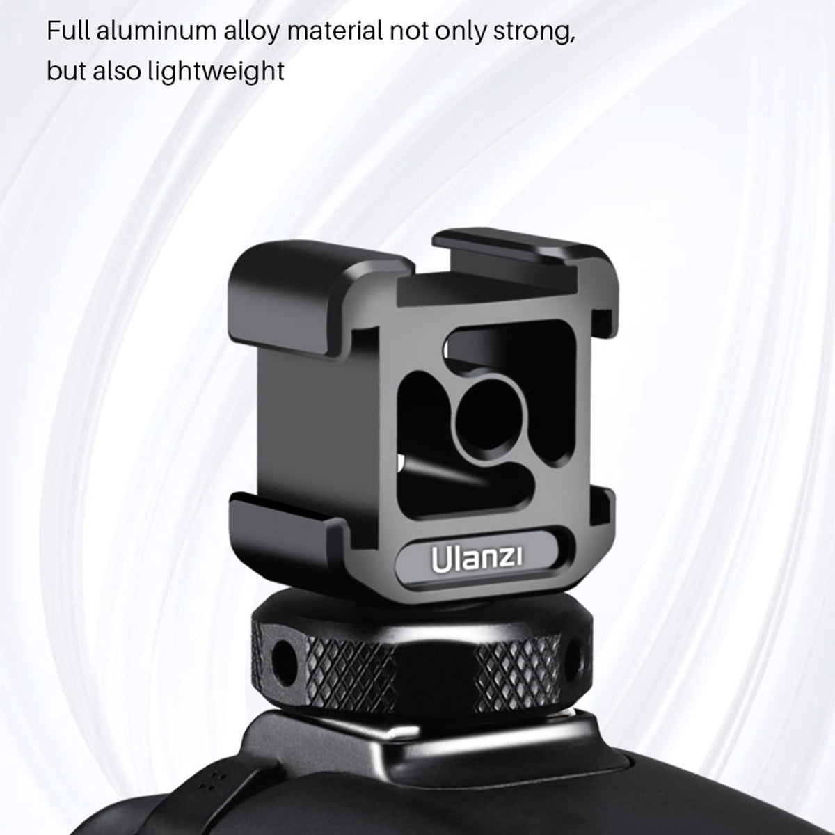 ULANZI PT-12 DSLR Camera Cold Shoe Mount Adapter Monitor Mount with Three Cold Shoe for LED Light Microphone