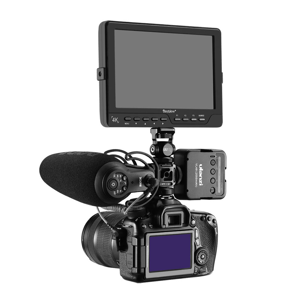 ULANZI PT-12 DSLR Camera Cold Shoe Mount Adapter Monitor Mount with Three Cold Shoe for LED Light Microphone