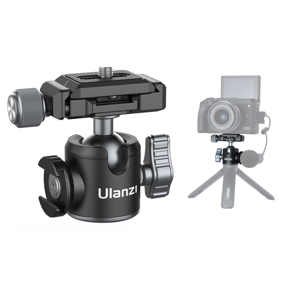 Uniqkart U-80L Arca Swiss Ballhead Tripod Ball Head for DSLR SLR Camera with Arca Quick Release Plate