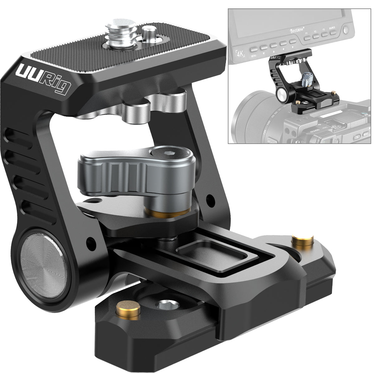 Uniqkart R058 NATO Monitor Mount with 1/4 Screw Universal Adjustable DSLR Monitor Adapter