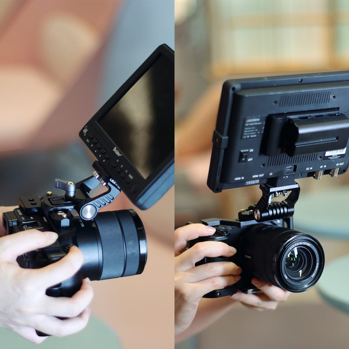 Uniqkart R058 NATO Monitor Mount with 1/4 Screw Universal Adjustable DSLR Monitor Adapter