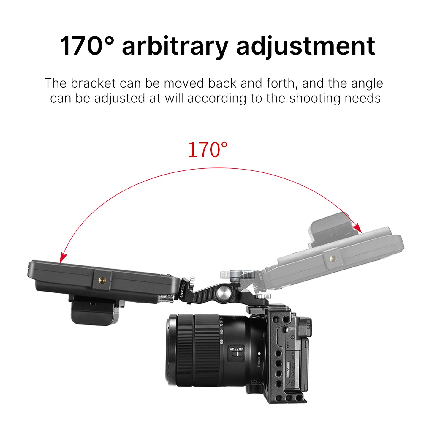 Uniqkart R059 Arri Locating Pin DSLR Monitor Mount Adapter Bracket Adjustable Monitor Mount