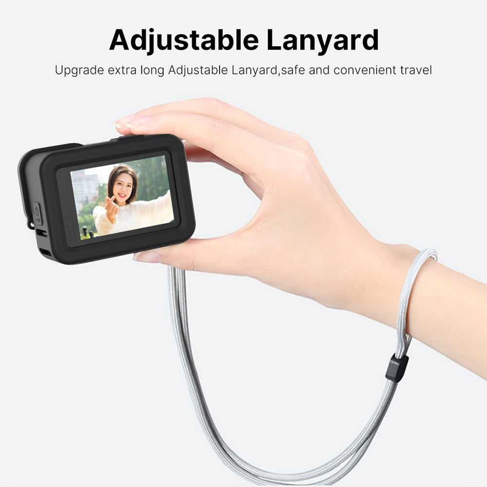 ULANZI G9-1 Silicone Protective Cover + Lens Cover Case with Lanyard for GoPro Hero 9