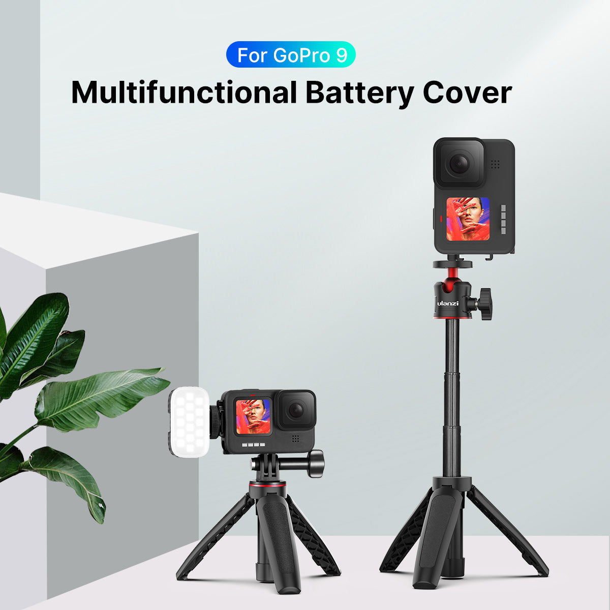 ULANZI G9-6 Battery Cover Detachable Battery Lid with Charging Port for Gopro Hero 9