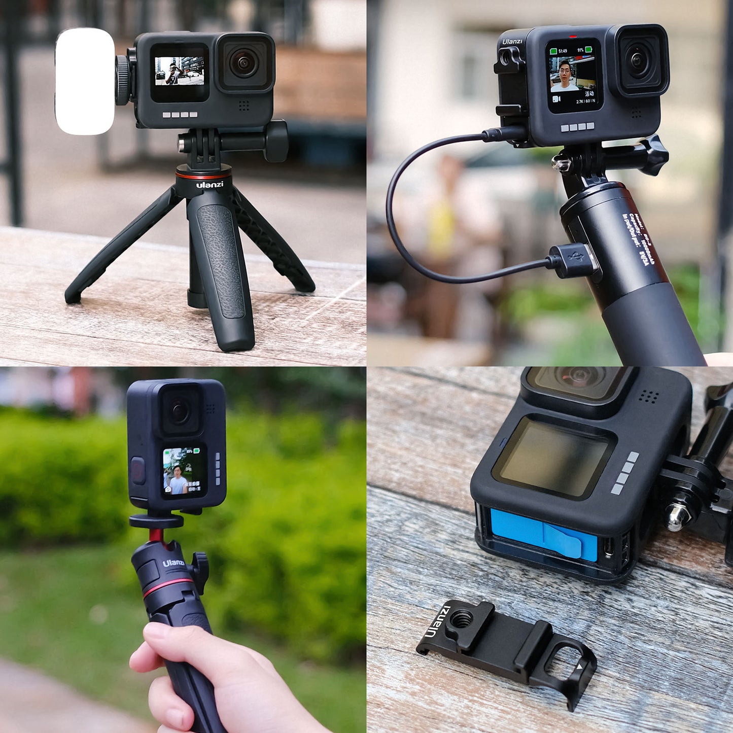 ULANZI G9-6 Battery Cover Detachable Battery Lid with Charging Port for Gopro Hero 9
