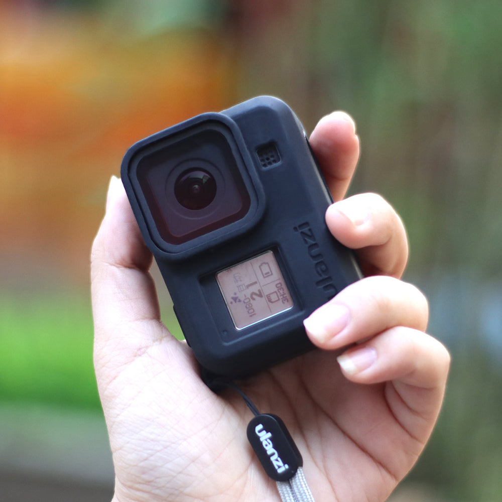 ULANZI G8-3 Soft Silicone Case Protective Cover Lens Cap with Lanyard for GoPro Hero 8 Black Action Camera