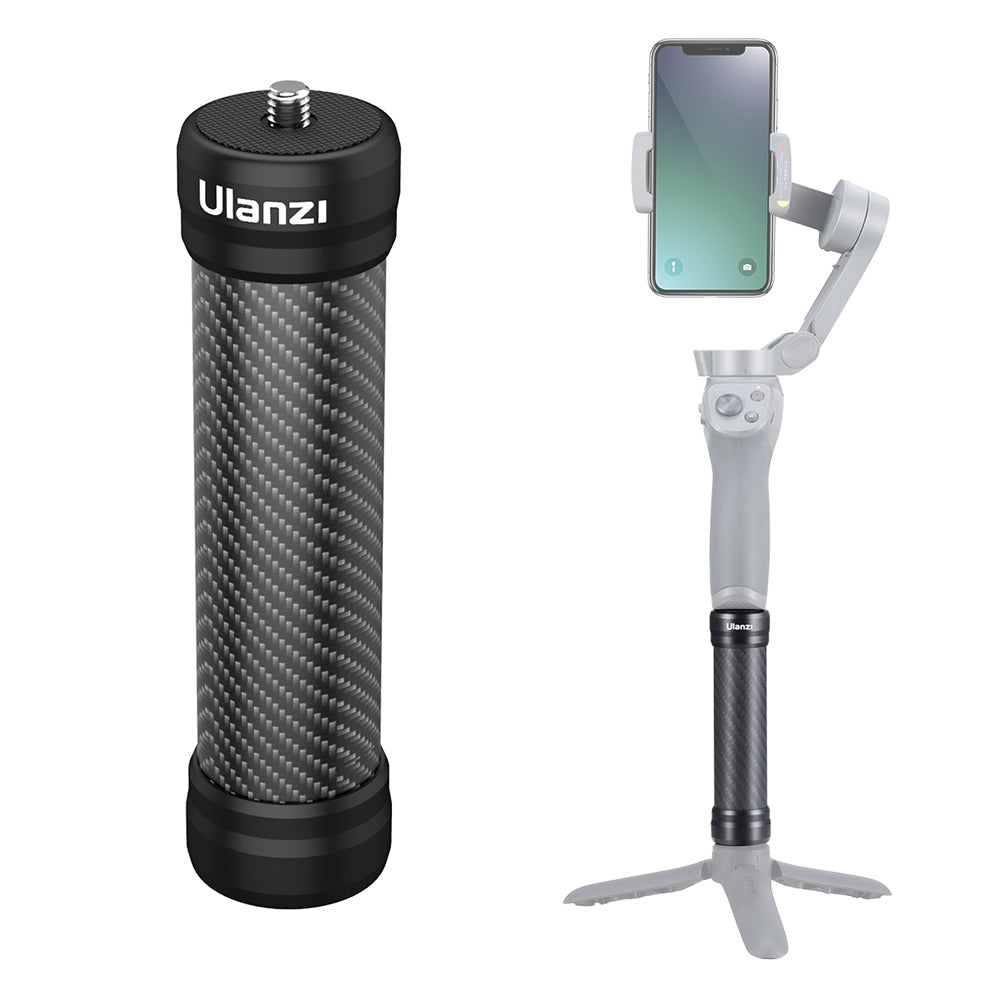 Uniqkart R041 Carbon Fiber Extension Monopod Pole Gimbal Rod DSLR Stabilizer Gimbal Handle Grip - 120mm/Short